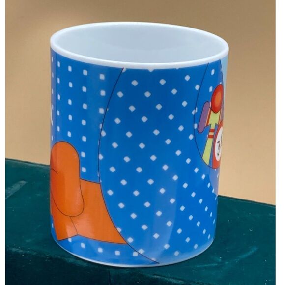 Jewel Mug Made in Japan Kimono Boy Blue 8 oz new cond. porcelain - Picture 3 of 5